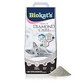Biokat's Diamond Care Fresh mit Babypuder-Duft - Feine Katzenstreu mit Aktivkohle und Aloe Vera - 1 Sack (1 x 10 L)