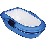 Trixie 40152 Katzentoilette Berto, Trennsystem, 39 × 22 × 59 cm, blau/dunkelblau/granit