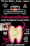 QCHEFS Zahnputzflocken Katze: Natürlich antibakterielle Zahnpflege bei Mundgeruch- Zahnstein & Zahnfleischentzündung