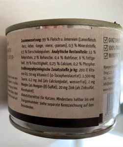 ¿Por qué el contenido de taurina demasiado bajo en los alimentos para gatos es particularmente mortal? 1 Nassfutter